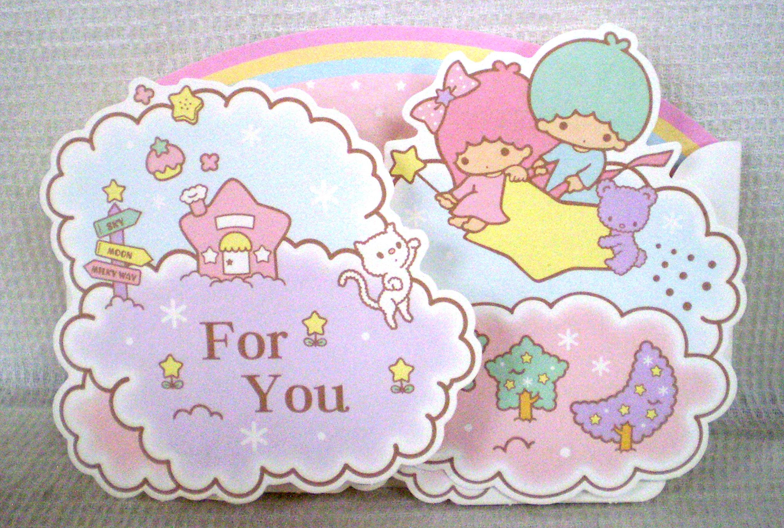 

Универсальная открытка Twin Star Rainbow and Clouds and For You 42-3