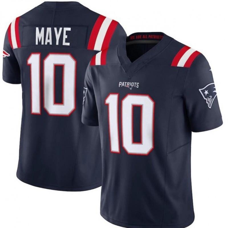 NFL New England Patriots 10 Maye Youth Adult Mesh Jersey Breathable Quick Dry Football Shirt