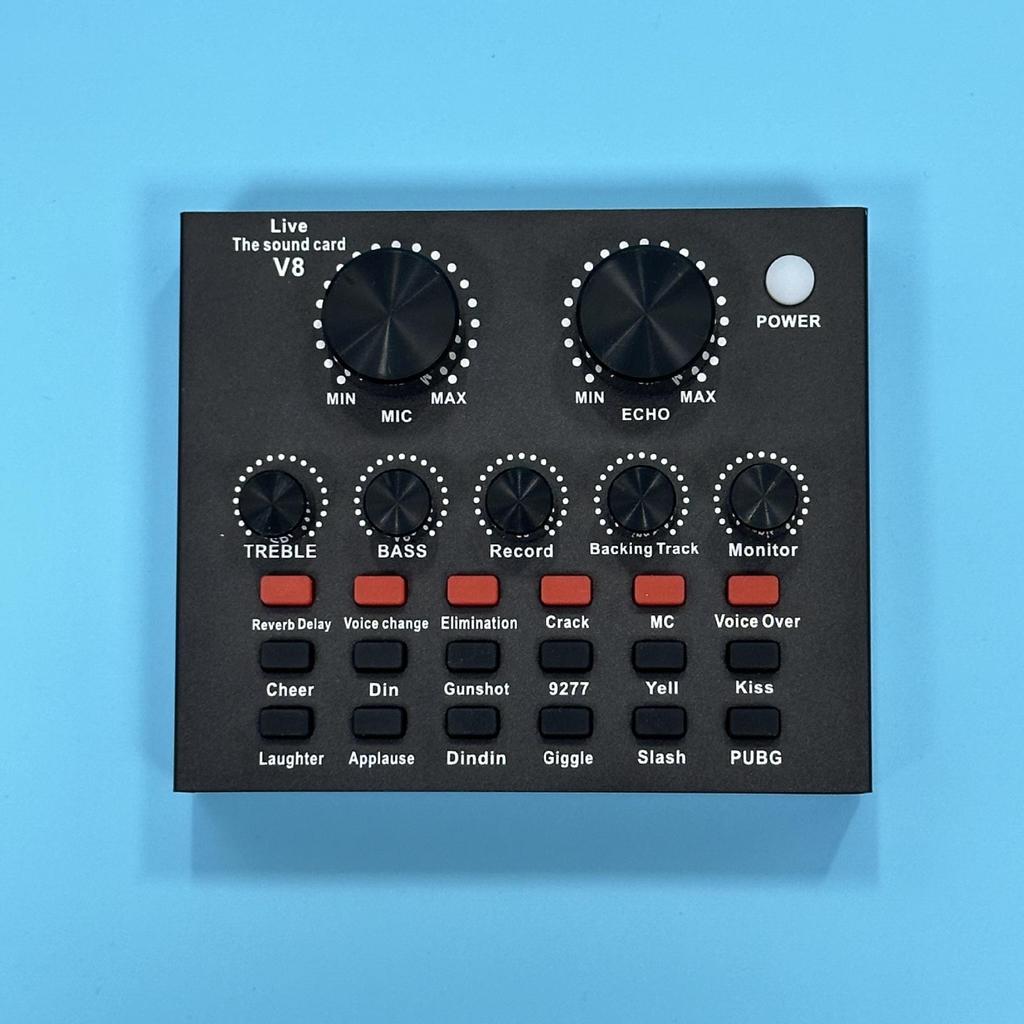 "BM800 Live Sound Card Set: English Version, V8s Compatible with Podcasts & Platforms"