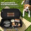 Hunde-Reisebeutel, Wasserdichter Spazierbeutel mit mehreren Taschen, zwei Futterbehältern und faltbarer Schüssel für Katze Welpen