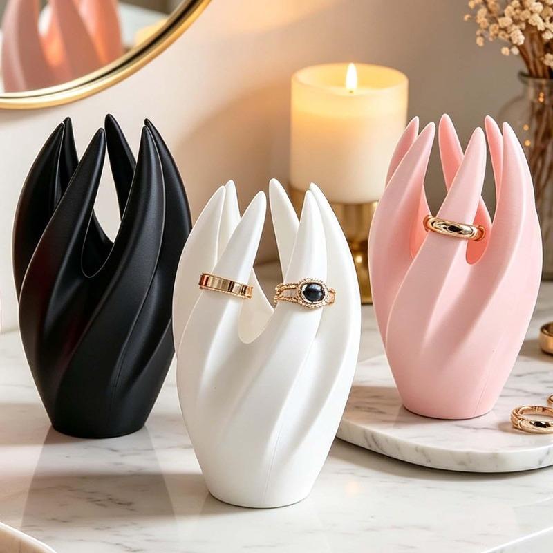 Minimalistischer 3D-gedruckter Schmuckturm Ringhalter für Ohrringe Ringe Schreibtischdekoration Verlobungsdisplay Geschenk Valentinstag Geburtstag