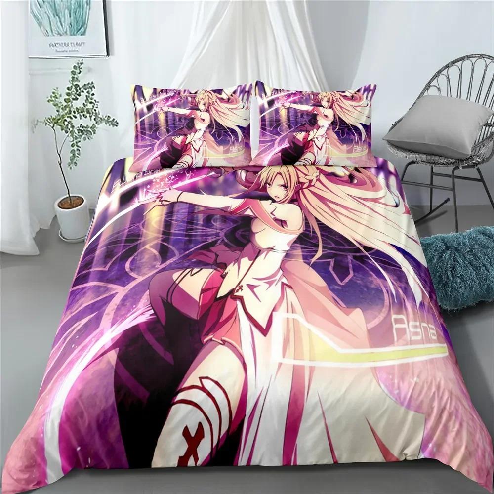 New Anime Sword Art Online 3D Bed Linen Duvet Covers Home Textile Kids Comforter Bedding Sets Bed Set Home Decor With Pillowcase
