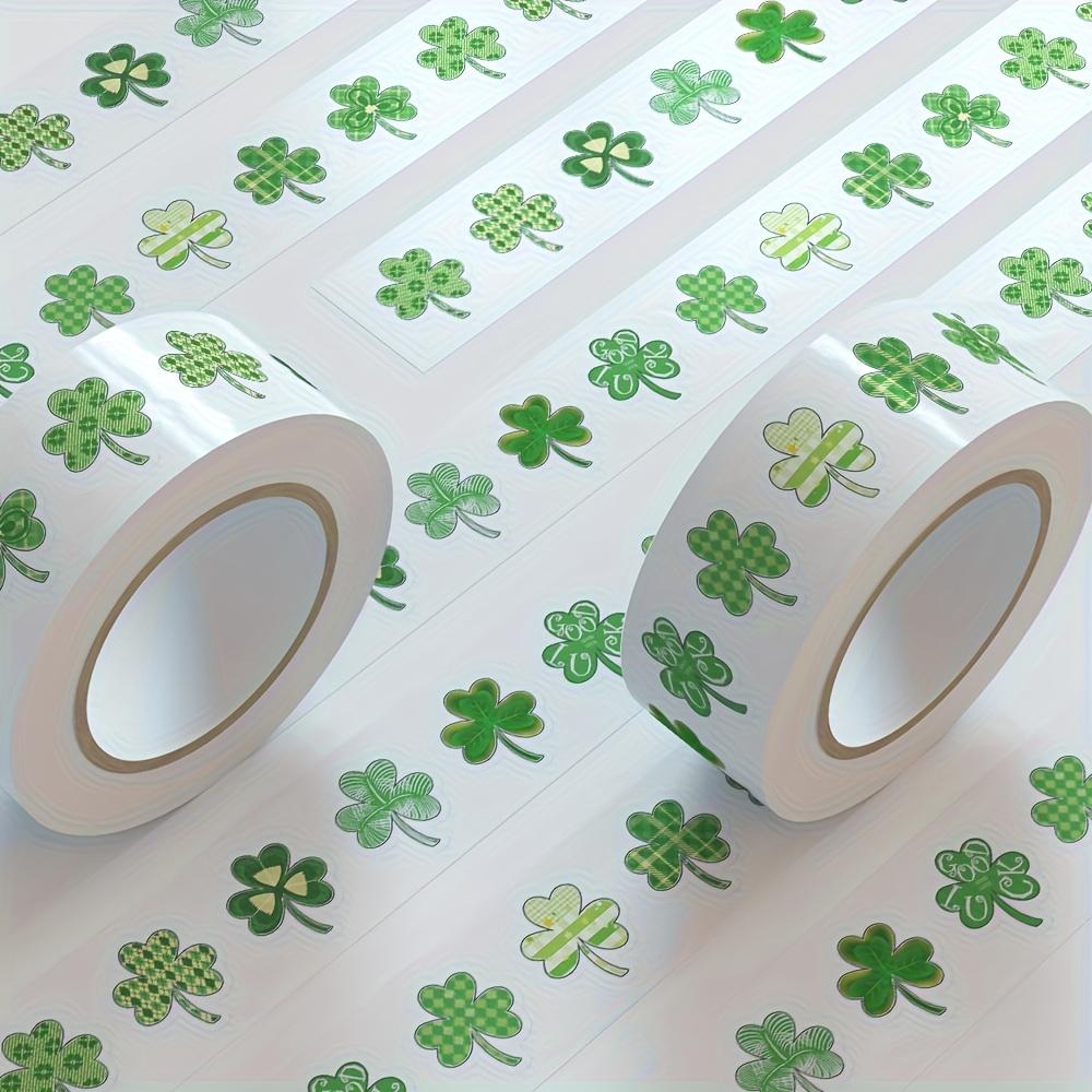 500pcs Four-Leaf Clover St. Patrick's Day Roll Stickers Phone Scrapbook Luggage Guitar Helmet DIY Graffiti Aesthetic Decals