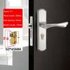 Modern Door Lever Handle With Lock, Keyed Entry, for Interior Doors, Polished Stainless Steel Finish Privacy Door Knob Lock Set