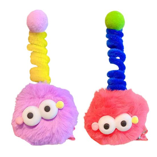 1/2/5 st Hårnål Svart Stor Ögonklämma Tecknad Plyschdocka Hårnål Ljus Färg Hårstylingverktyg Håraccessoarer