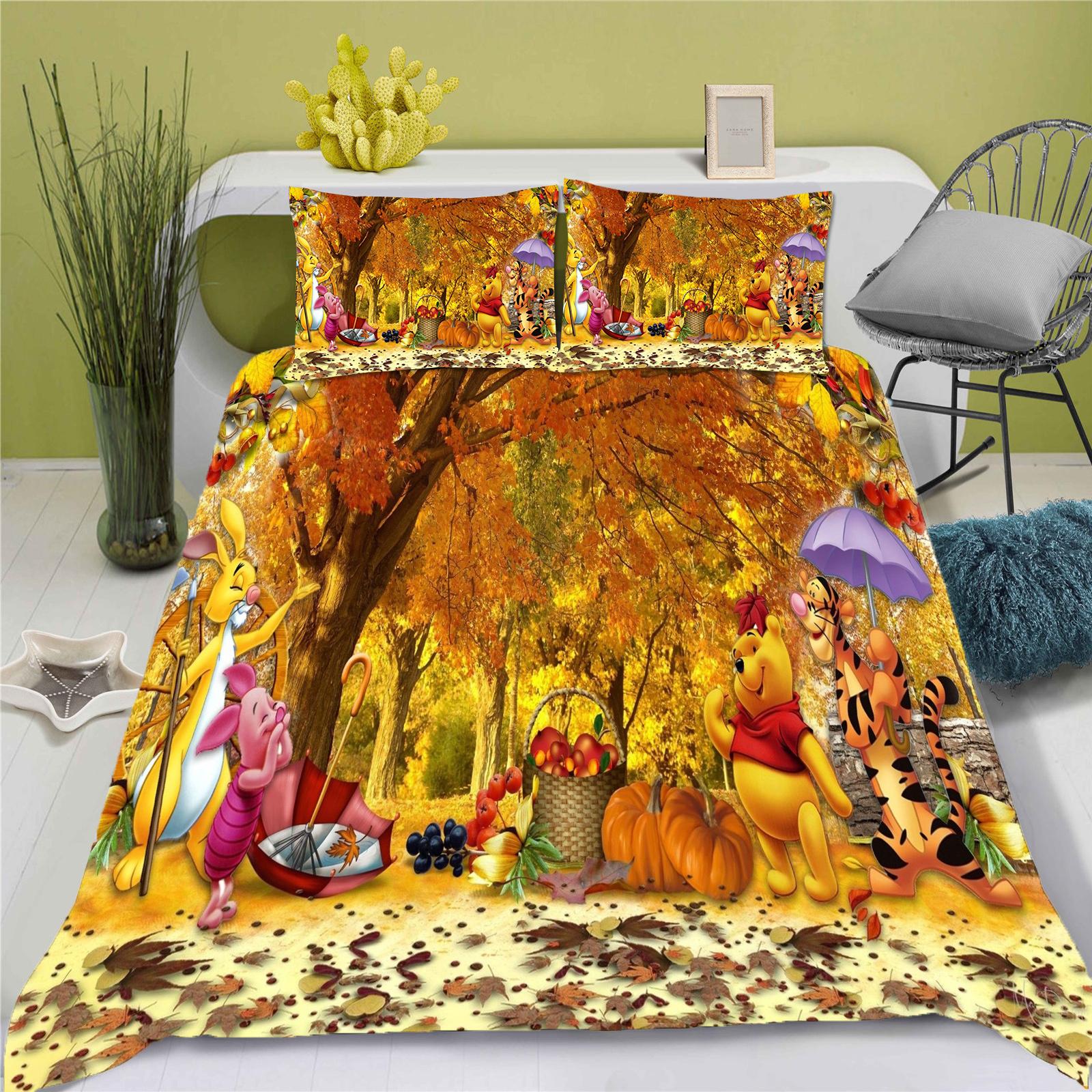 

Winnie The Pooh Tigger Duvet Cover Set For 3D Children, King Size Bedding, Comforter Sets, 100% Polyester 135x200cm