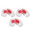 3 Pairs Silicone Gel Heel Cups Shock Absorption Heel Pads for Plantar Fasciitis Bone Spurs Dry Cracked Feet Red L