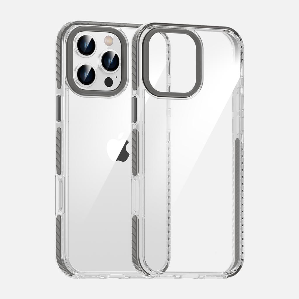 For iPhone 16E 16 Pro Plus Max Case Lens Military Drop Protection Crystal Anti-Fingerprint Non-Yellowing Cover Metal Buttons