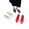 2025 Autumn and Winter New Simple Single Shoes French Style Women's Flat Bottom Breathable Glossy Soft Bottom Mary Jane Casual Shoes