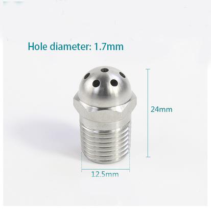 1/4" BSP Male Thread 304 Stainless Steel Spraying Nozzle Washing Sprinkler Head Round Head for Washing Cleaning Cooling