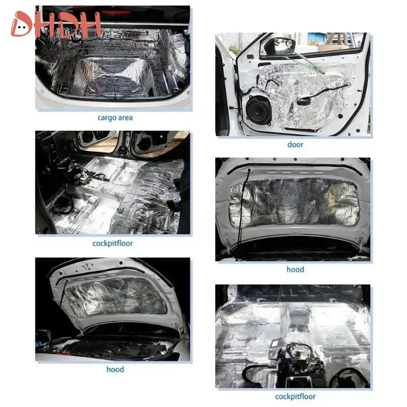 Car Sound Mat Fire Insulation Proofing Deadener Heat Noise Insulation Vibration Resistance Mat Self-adhesive Tape