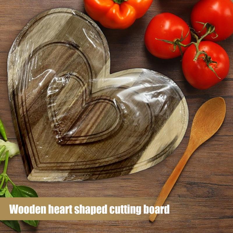 Herzförmige Schneidebrett Käse Servierplatte Holz Brotbrett für Küche Lebensmittelzubereitung Fleisch Butter Servierplatte Tablett