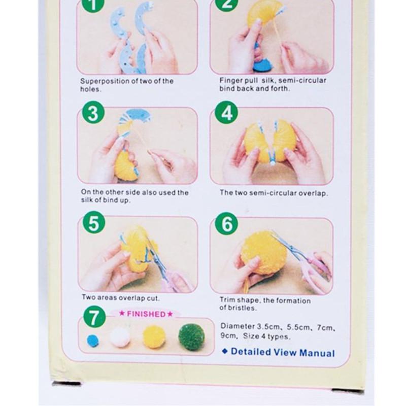 8ks Pom Pom Maker Chmýří Koule Pletař Jehlové Řemeslo Pompom Maker Sada Nástrojů DIY Šicí Nástroje 3.5cm 5.5cm