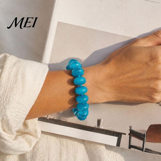 Damenarmband Perlen für Frauen, Bunte Acrylperlen Elastisches Damen Stretcharmband, Boho Sommer Strandurlaub Schmuck