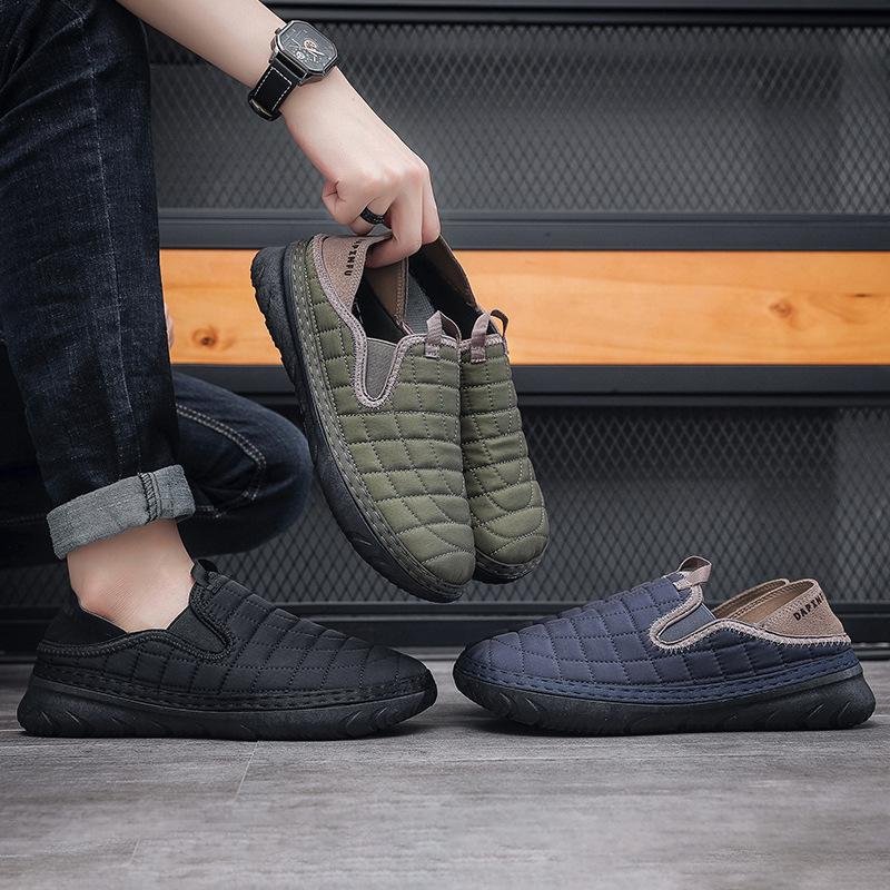 Winter Herren Freizeitschuhe Slipper Lazay Schuhe Outdoor Weichsohlige Bequeme Rutschfeste Low-Top Loafer Schuhe Herren 2 Tragemöglichkeiten