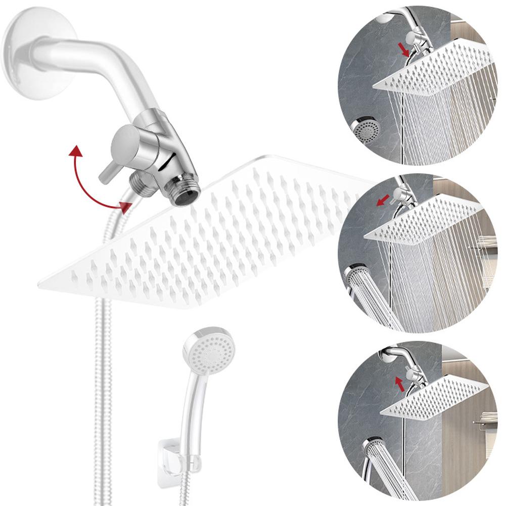 G1/2 3-Way Shower Arm Adapter Handheld Showerhead Top Spray Shower Diverter Valve Replacement Parts Bathroom Accessories