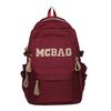 Schoolbag New School Bag Male College Students Large Capacity High School Junior High School Students Fashion Casual Backpack Alphabet Bag