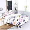 Copripiumino in piuma con stampa floreale rosa naturale, 3 pezzi (1 copripiumino+2 federe, senza imbottitura) set biancheria da letto