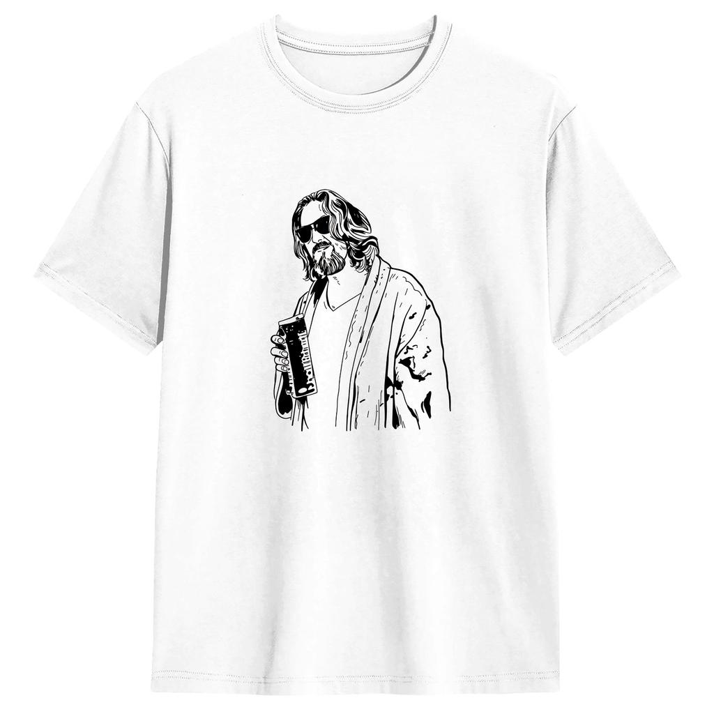 DDude The Big Lebowski TShirt Beach Cotton TShirts For Adult Leisure Pattern Tee Shirt Short Sleeve YK Basic Tees