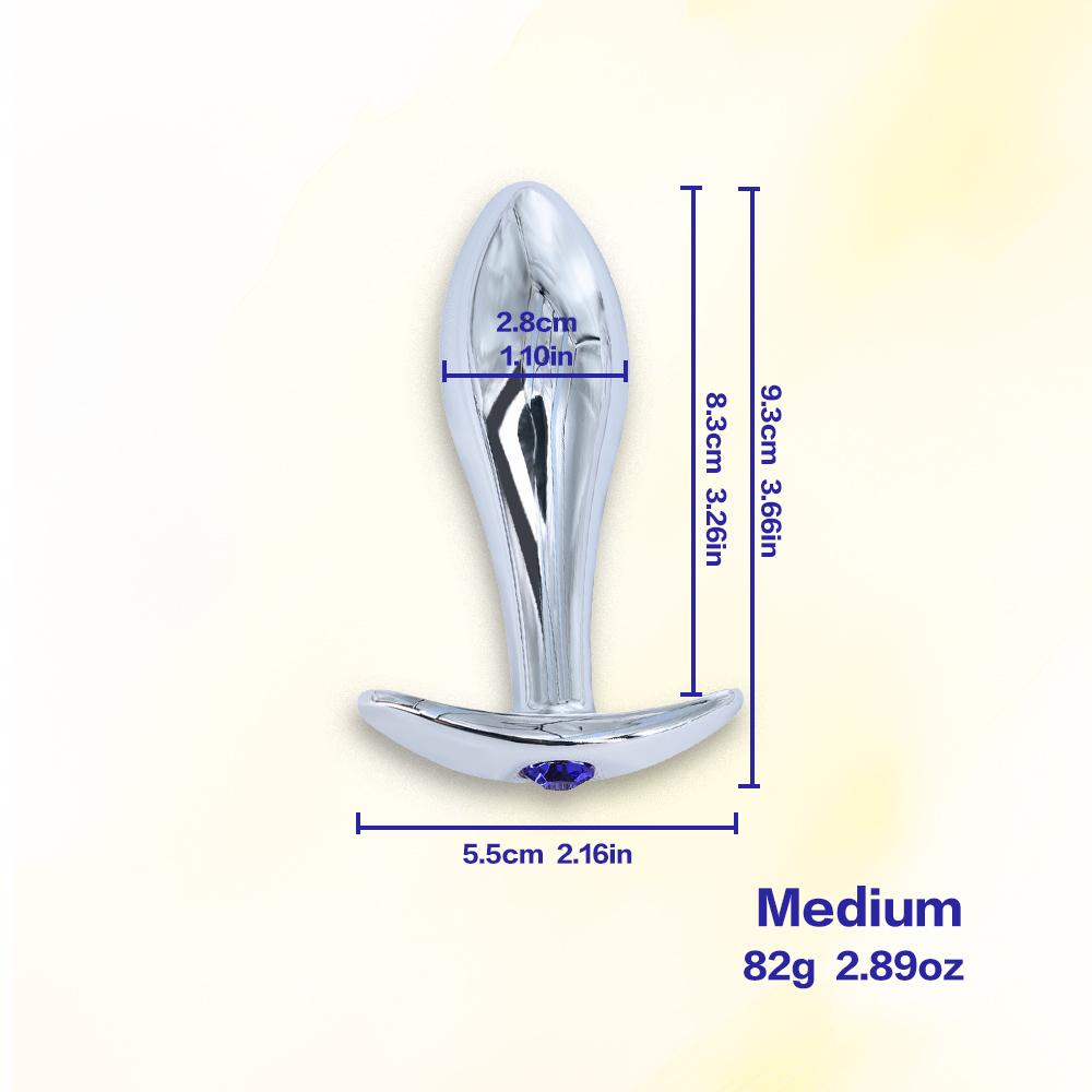 Metal Anal Plug P-Spot Stimulator - Prostate Massager Butt Plug Wearable Sex Toy for Men & Women