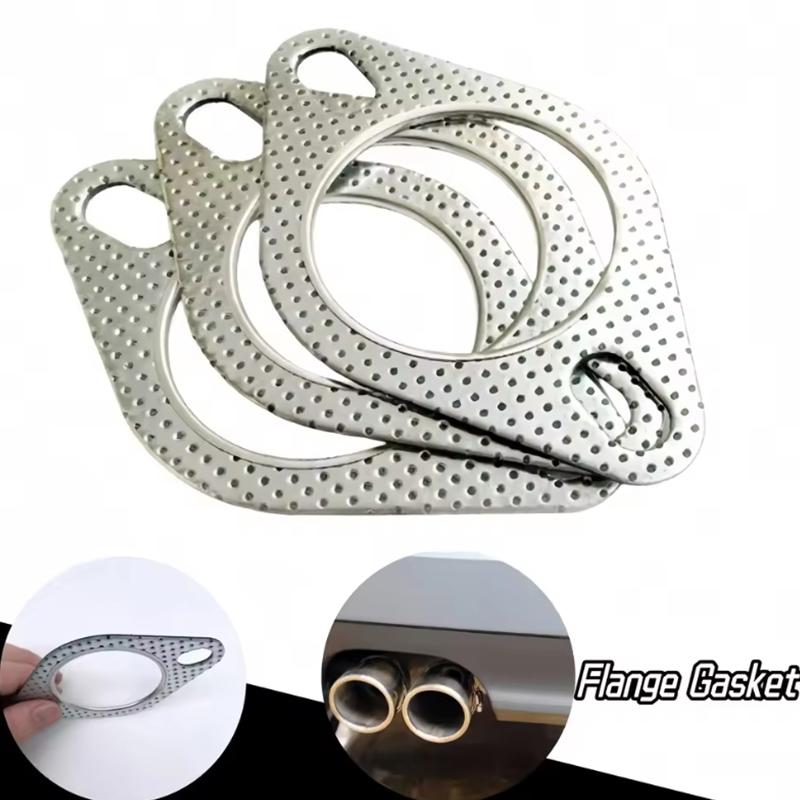 1Pc Universal Exhaust Flange Gasket High Temperature Reinforced Sealing Pad for Car Muffler Joint Replacement