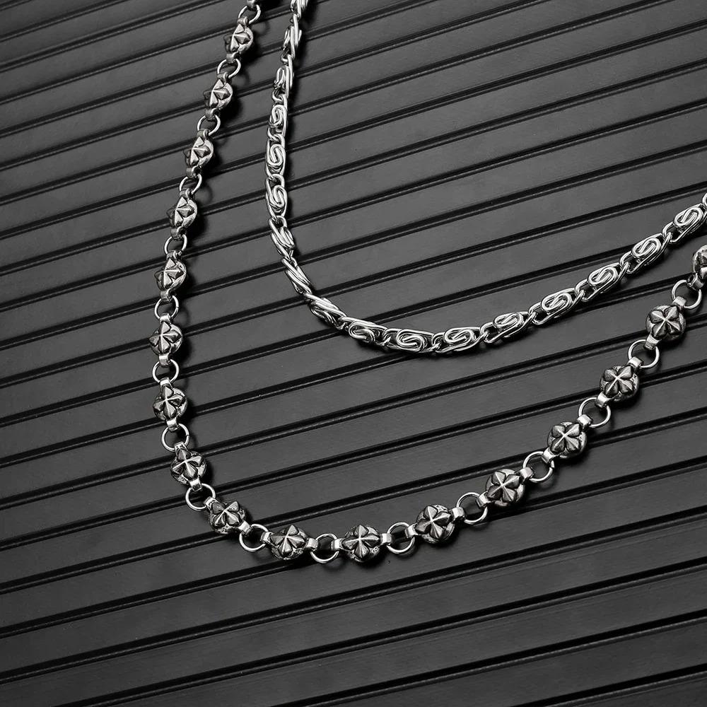 A Harajuku Style Street Hip-Hop Jeans Chain with Personalized Punk Style Double-Layer Waist Chain for Men and Women Accessories