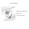 925 Sterling Silver Fashion Classic Two Carat Zircon Men's Ring Birthday Party Anniversary Gift