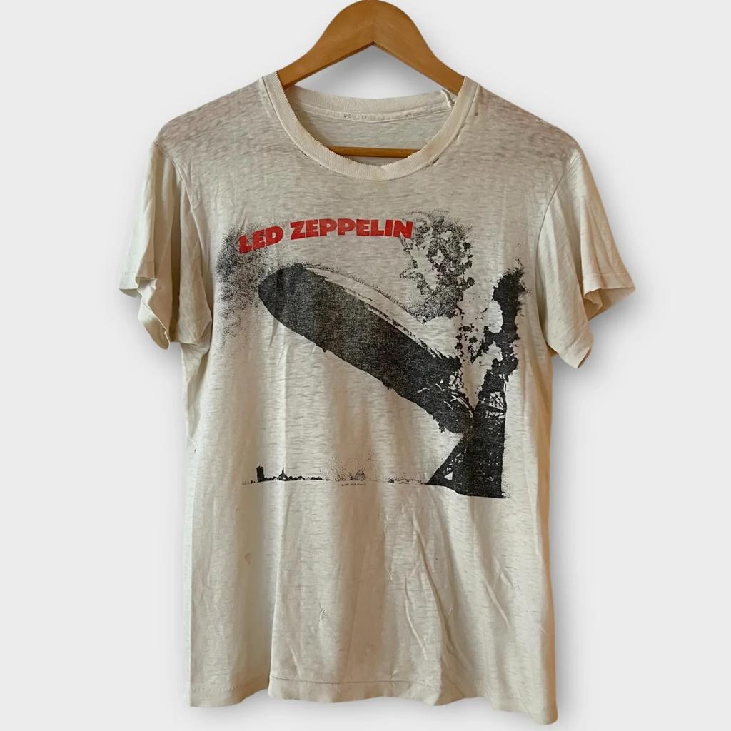 1984 Led Zeppelin Vintage Maglietta Promozionale della Band Nuova Ristampa Tutte le Taglie S-4XL Fan Gi