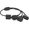 OBD2 Splitter Cable,OBD-II Extension Cable,1 Male to 3 Female Car Diagnostic Extender Cord Adapter,16 Pin Right Angle,1.6ft/50cm