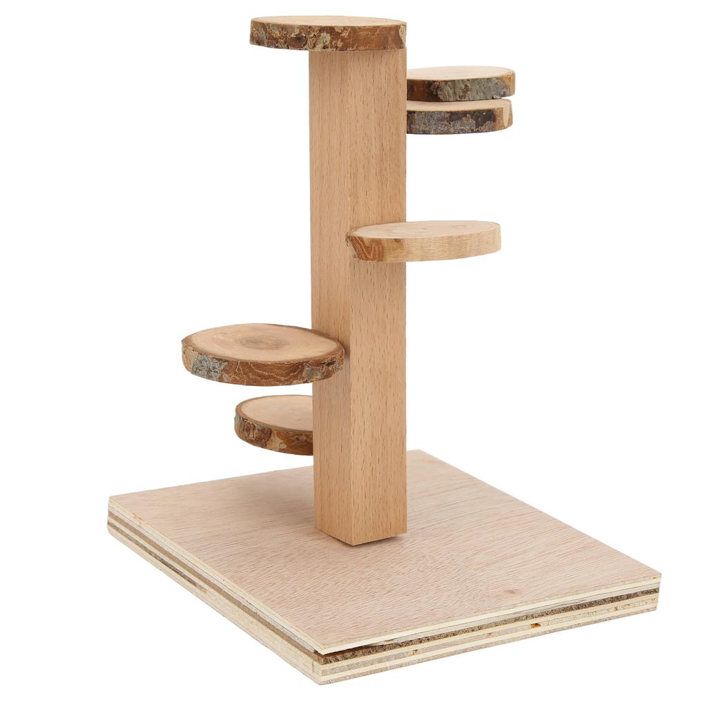 Hamster Climbing Platform Wooden Hamster Cage Playground for Small Pets to Chew Play