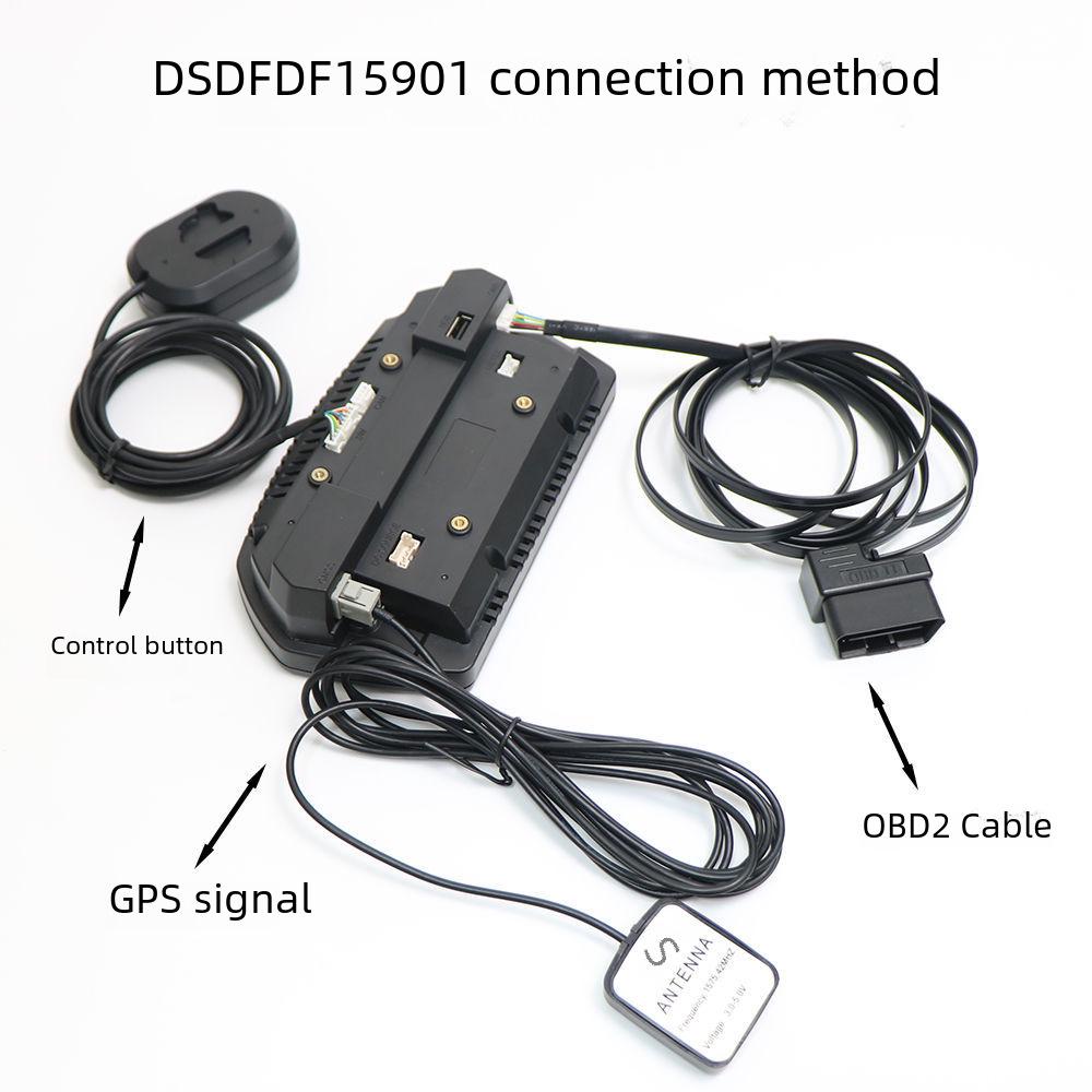 DEFI DSDF Multi-Function OBD LCD: Car Modification Instrument for Speed, Turbine, Water Temp, Oil Temp, Oil Pressure, and Speedometer.