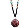 Venus Rosewood Hand-Carved Guan Gong Pixiu Pendant Ornament