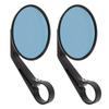 1 Pair Motorcycle Rearview Mirrors Aluminium Alloy Blue Convex Side Handlebar Mirrors For 17‑19mm