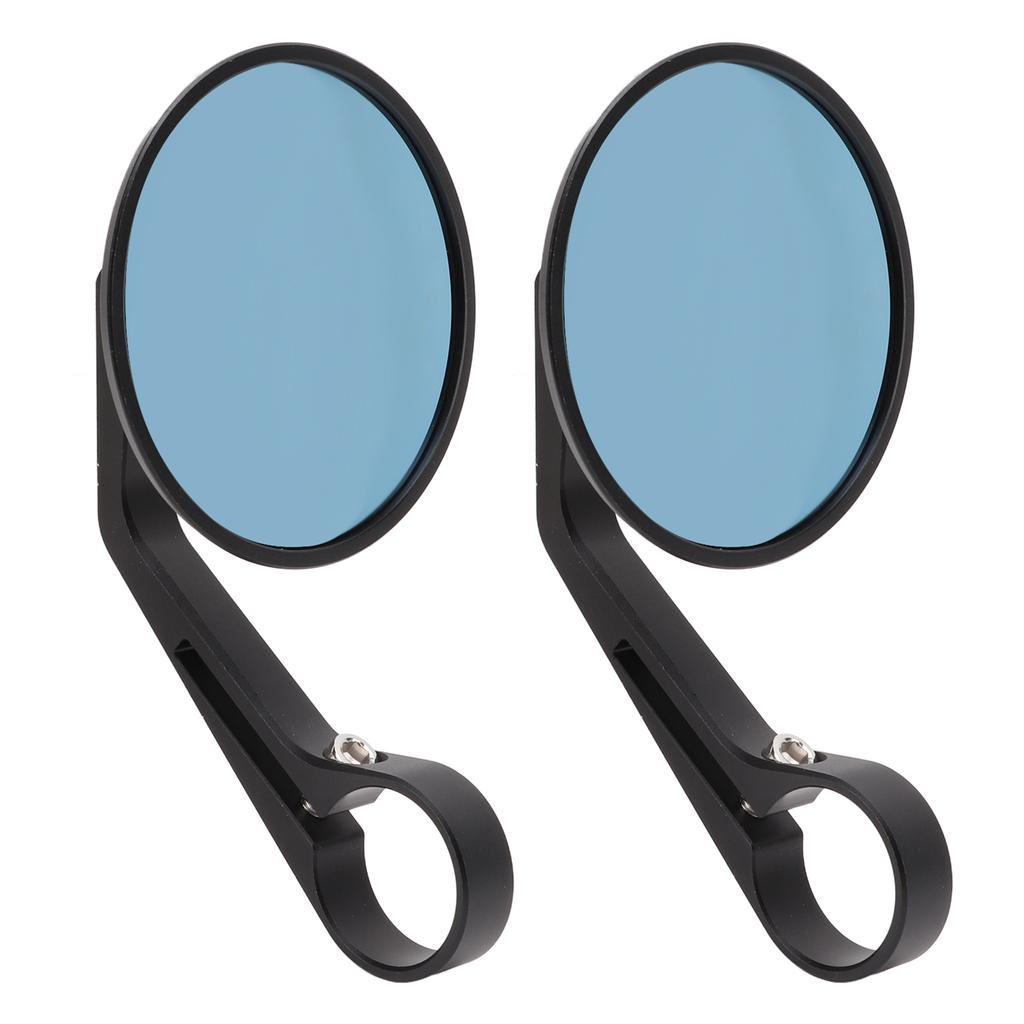 1 pár motocyklových zpětných zrcátek slitina hliníku modrá konvexní boční zrcátka na řídítka pro 17–19 mm