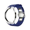 For Swatch X Royal Pop Stainless Steel Watch Case Wear Resist Silicone Sport Replacement Band for Sport Activities Daily Commute