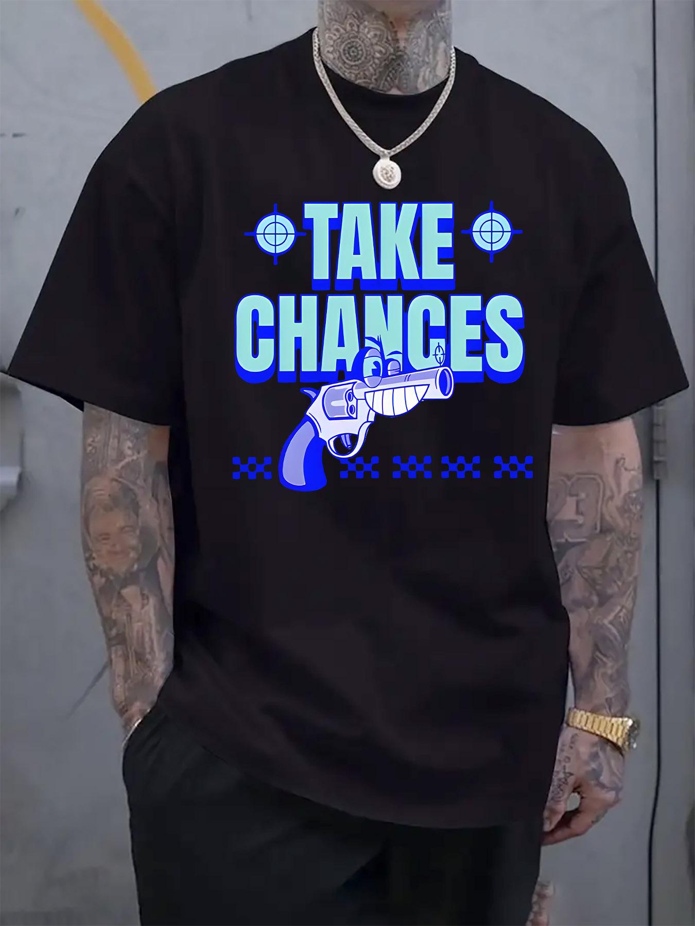 Adventure Graphic Tshirt - Take Chances Print with Drumst... XL
