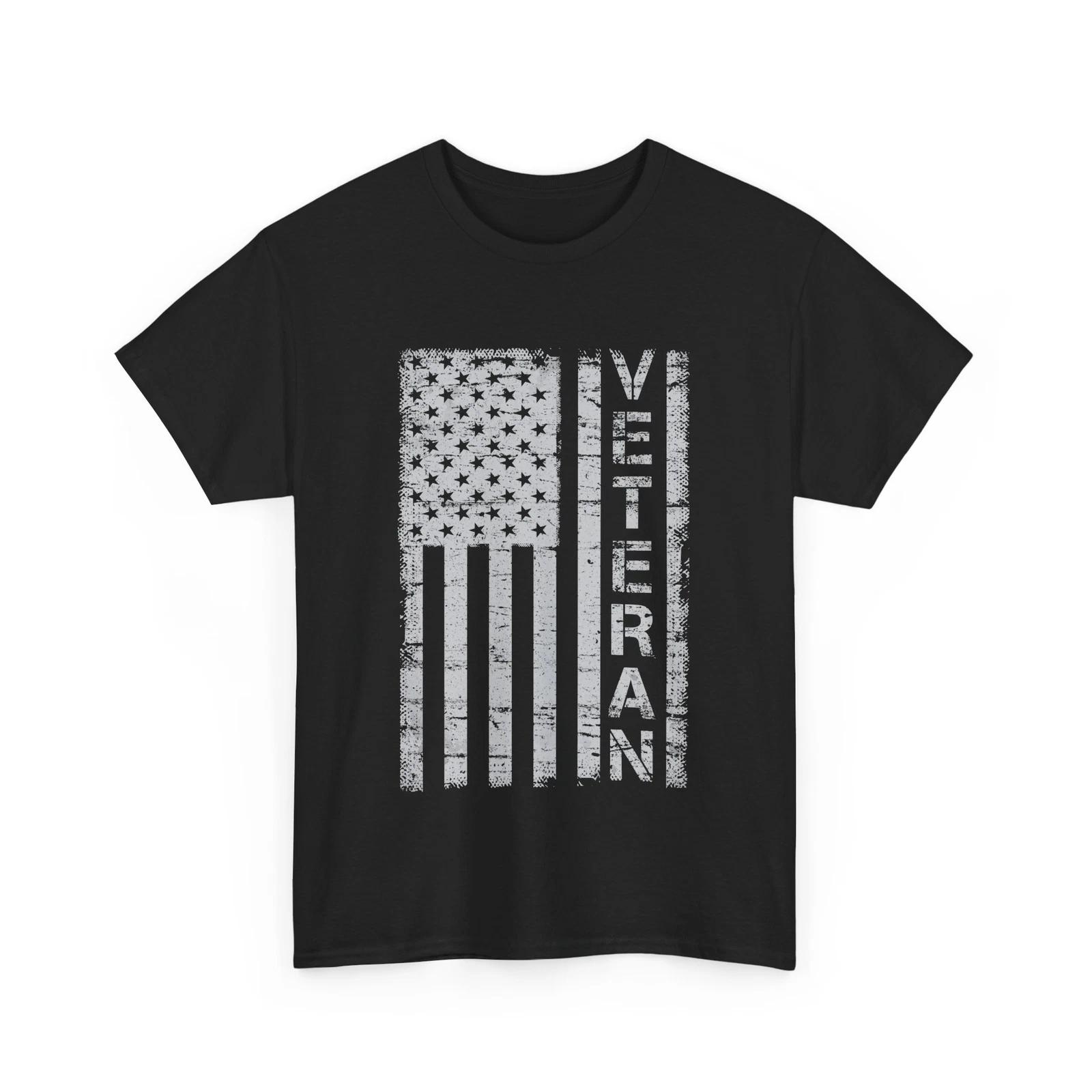 USA Flag Veteran Shirt, Veterans Day Army Military Men Dad Vintage T-shirt S