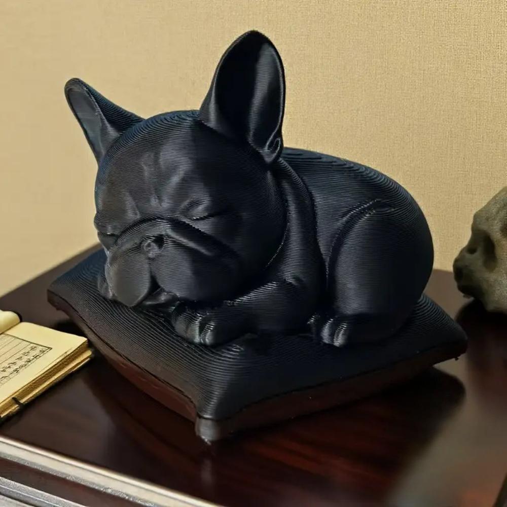 Ornamento Statua Bulldog Addormentato, Statua Bulldog Stile Cuscino, Progettato Per Amanti dei Cani, Ornamento per Decorazione Casa e Ufficio