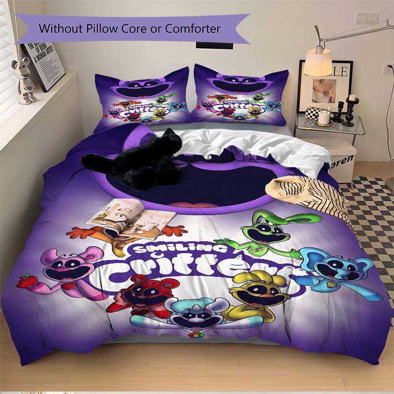 Critters Adventure Print 3Pcs Bedding Setduvet Cover With 2 Bedropillowcase Home Birthday Gift
