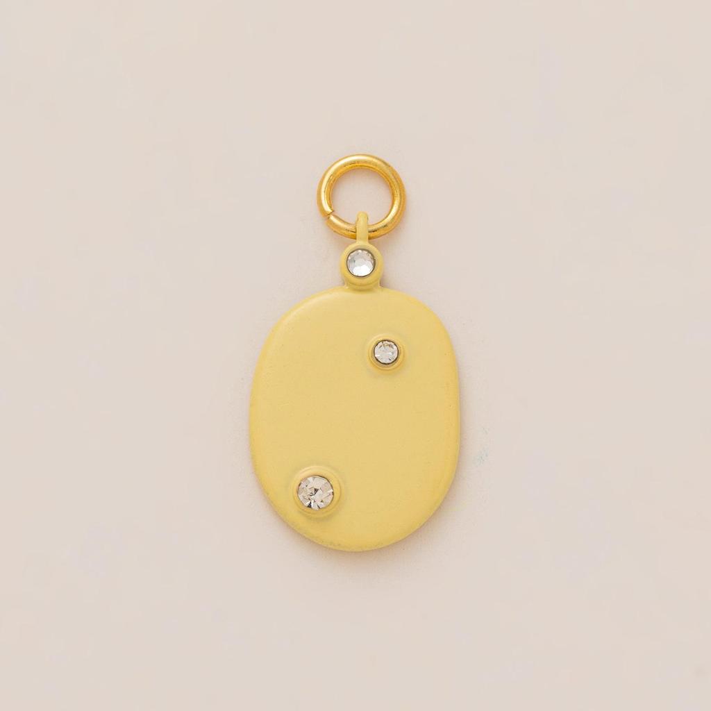 Colorful Natural Stone Zircon DIY Pendants with Gold Plating - European & American Fashion Jewelry