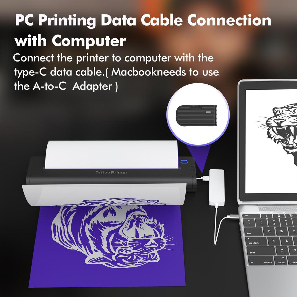 A4 Bluetooth Wireless Tattoo Thermal Printer