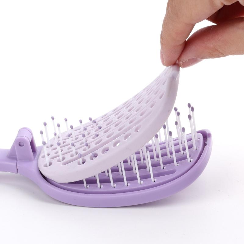 Hollow Volumizing Hair Comb With Foldable Auto Cleaning For Smoothing And Highly Crown Desiging