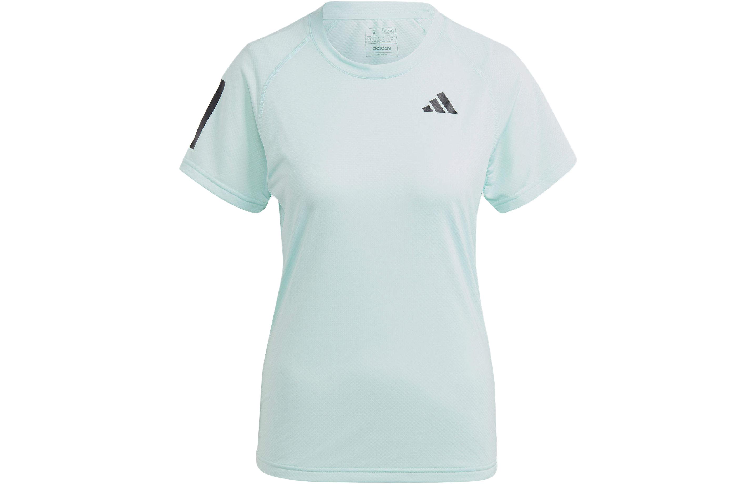 Adidas T Shirts Women s Green Crew Neck Moderate Straight Fit IA8354 M