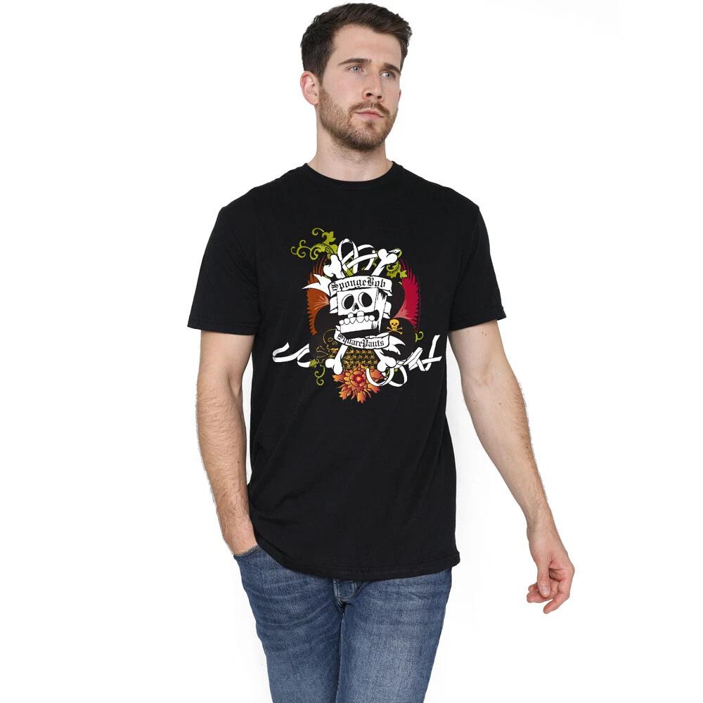 Spongebob Rest In Peace 100% Cotton T-shirt Mens Tees Top S-2XL, Black M