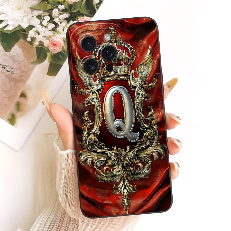 Case For iPhone 13 Pro Max Cover Luxury Letter Crown Camera Protection Couple Phone Case For iPhone 13 Pro Cover iPhone13 Bumper