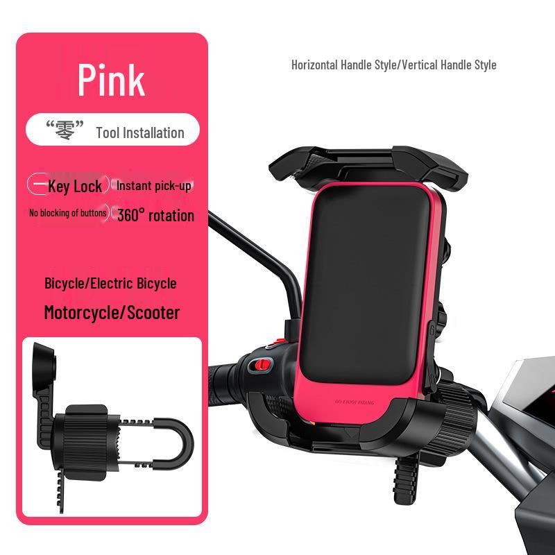 Electric Vehicle & Motorcycle Phone Holder with Battery for Navigation