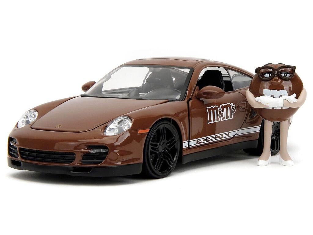 JADA TOYS M Hnědá Figurka Porsche 911 Turbo Hollywood Ride M Hnědé Mini Auto 1/24 & M's & & M's [Položka]