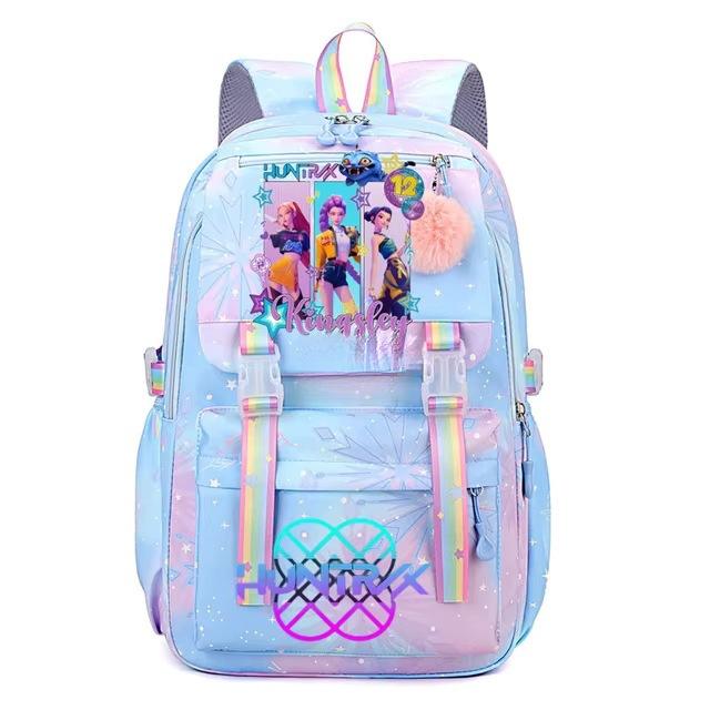 Kpop Witch Hunters Cartoon Backpack Girl Student Large Capacity School Bag Elementary School Student Backpack Lightweight