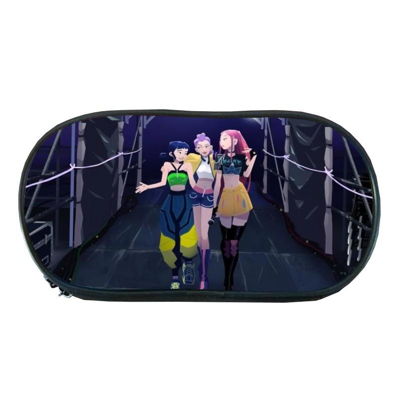 Printed Witch Hunters K-Pop Pencil Case Cartoon Stationery Bag Huntrix Kpop Elementary School Multi-Function Pencil case