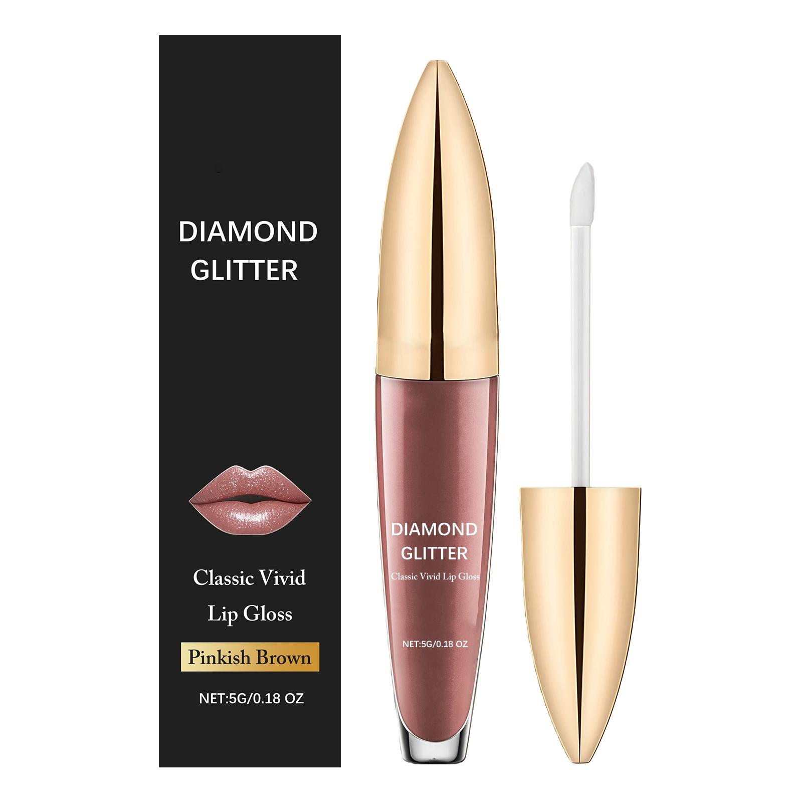 Smooth Lip Gloss, Mirror Lip Gloss, Water Light Filling, Pouty Lip Lipstick, Light, Color Retention, No Makeup Smudging. One Size